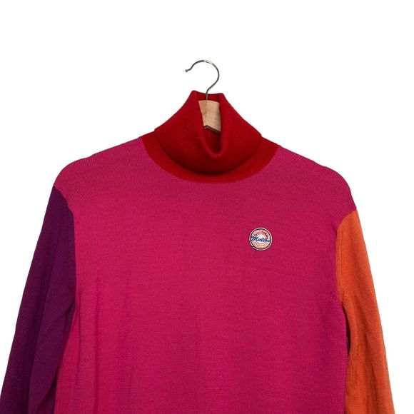 FACETASM Pink Wool Colorblocked Turtleneck Sweater Size 1 Or Small - Picture 5 of 12